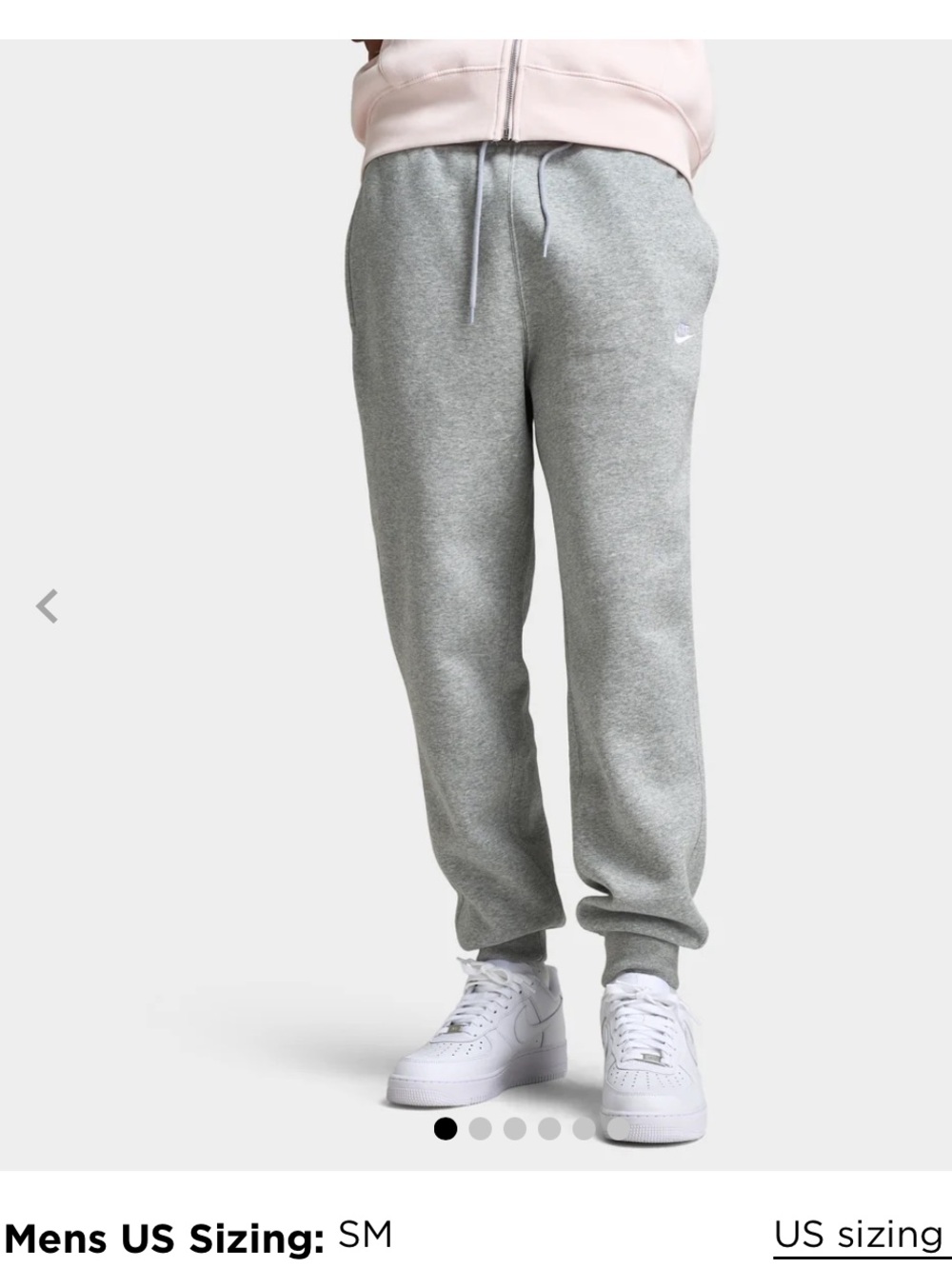 Nike Men’s Light Grey Fleece Joggers